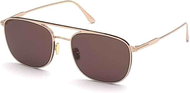 Amazon.com: Tom Ford JAKE FT 0827 Shiny Rose Gold/Brown 56/20/145
